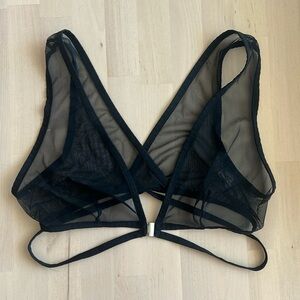 Only hearts sheer bralette size Small black